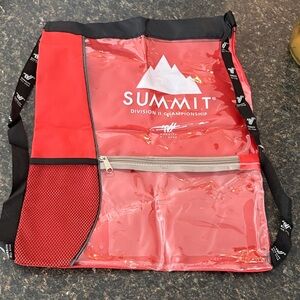 SUMMIT Varsity Cheerleading Division 2 Championship Clear Red Backpack